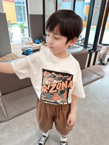 Ultra Soft Comfortable Cartoon Short Sleeve T-Shirt for Boys Loose Fit Summer Wear New Style Kids Clothing Half Sleeve Top