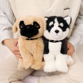 23cm Simulation Dog Plush Doll Cute Mini Schnauzer Bulldog Husky Shar-pei Animal Stuffed Toy Home Decor Gift For Boys And Girls. 