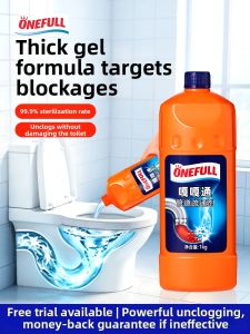 ONEFULL | Strong Blockage Remover Disinfectant Deodorizer Gentle Toilet Cleaner