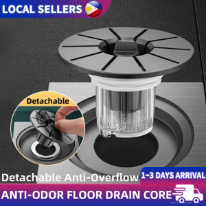 Bathroom Anti-Odor Floor Drain Core Water Anti-Backflow Plug Filter Anti-Odor Shower Drain Cover Hair Filter Detachable