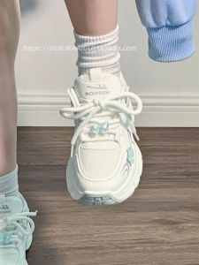 Womens Dad Shoes Butterfly Knot Thick Bottom Sports Shoes Breathable Versatile Autumn New Style Casual Fashion Sneakers