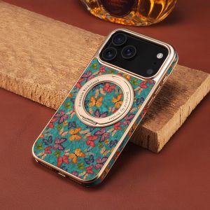 For iPhone 17 16 Pro Max Case 17 Air Flower Language Stand Phone Cover