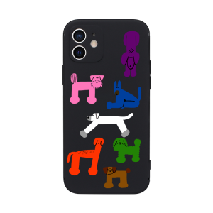 เคสโทรศัพท์มือถือยางซิลิโคนน่ารักสำหรับ iPhone 17 pro Max คู่รัก 16 pro ครอบเต็ม 15 นิ้ว 13/12 ป้องกันการตกหล่น