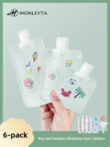 MONLEYTA | Travel Portable Cosmetic Sample Bag Disposable Shampoo Shower Gel Face Wash Empty Bottle Packaging For Manlieta Brand