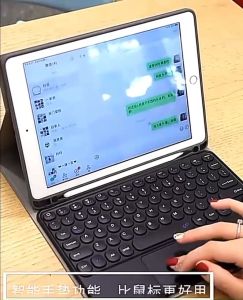 CASING KEYBOARD TRACKPAD SAMSUNG TAB S6 LITE P615/P619/P610 BOOK COVER WIRELESS TOMBOL PERSEGI