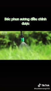 Bộ 10 béc phun sương tưới lan làm mát giữ ẩm đầu béc cải tiến mới hệ thống đầy đủ đầu kết nối với vòi nước và 10m ống 6mm