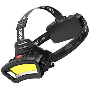 Cob White Light Red Light Head-Mounted Headlight Strong Light Lack of Light Outdoor Lighting Camping Lantern Cycling Safety Alarm Lamp