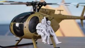 New C189S RC Helicopter MD500 1:28 Little Bird with Soldier Figure Simulation Scale Model Optical Flow Positioning & Altitude