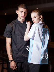 Domile Chef Work Uniform Long Sleeve Large Size Hotel Kitchen Apparel Waterproof Chef Coat with Logo for Youth in Dining Industry