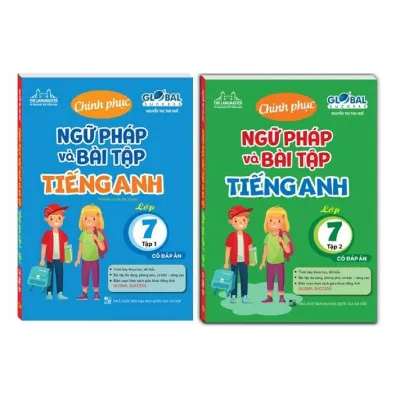 Sách - Chinh phục ngữ pháp và bài tập Tiếng Anh lớp 7 (Combo 2 tập)
