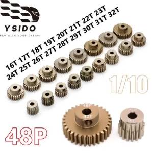 RC Motor Gear 3.175mm 16T 17T 18T 19T 20T 21T 22T 23T 24T 25T 26T 27T 28T 29T 30T 31T 32T Pinion Motor Gear for 1/10 RC Cars