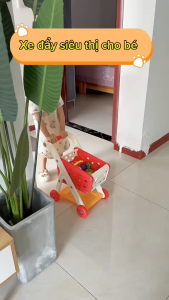 Đồ chơi xe đẩy siêu thị 31 món cho bé đóng vai đi mua hàng quà tặng sinh nhật cho bé