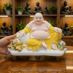 Tượng Phật Di Lặc Đào Chất Liệu Đá Cao Cấp Mang Đến May Mắn Tài Lộc Phong Thủy Quà Tặng Tân Gia Chúc Mừng