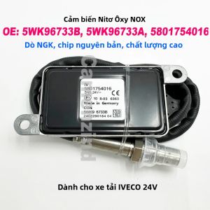 Cảm Biến Oxit Nitơ Chất Lượng Cao NGK Cảm Biến NOx 24V Cho Xe Tải IVECO Đầu Dò Áp Điện 5WK96733B 5WK96733A 5801754016
