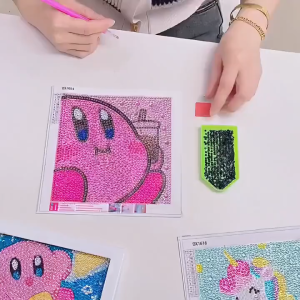 Sanrio 23*18CM Kids 5D Diamond Painting Set With Frame Crystal Diamond Painting DIY Desktop Decorate