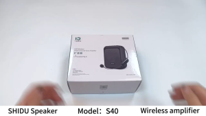 SHIDU ProTeacher Sound Amplifier with Wireless Mic & Bluetooth Connectivity | 10W | Portable Rechargeable Audio Player | Black