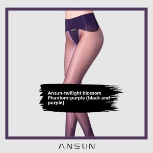 ANSUN | 3D Dual-Color Blending Oil-Gloss Seamless Deep-Gusset Tights