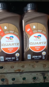 Oli Mesin TOTAL QUARTZ 5000 SN - SAE 20W50 isi 1LT ORIGINAL - API (CF/SN) - Tingkat kekentalan maksimal