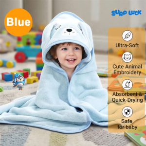 SURPLUCK BUY 1 TAKE 1 Baby Bath Towel for Newborn 80*80cm Children Beach Towel Hooded Baby Blanket Baby Towel Swaddle