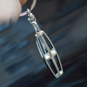 Lincoln Navigator Car Keychain Metal Business Activity Gift Keychain Anti-Loss Alloy Oval Shaped Automotive Brand Series