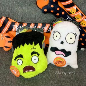 OMG Surprise! 2-in-1 Halloween Scary Spooky Horror Frankenstein Zombie Brain Ghost Boo Pumpkin Plush Pet Dog Puppy Cat Soft Toy with Squeaker Sound