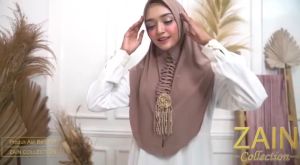 Zain Collection - Nikita Hijab Bergo Instan Jersey Korea Pet Antem Rempel Prada Kepang Adem Nyaman