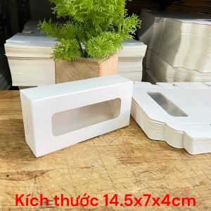 Hộp đựng bánh tart trứng 2 bánh 14.5x7x4cm combo 100 hộp