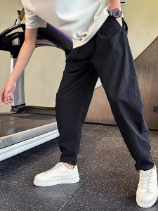 Quần Dài Thường Ngày Mùa Hè Mỏng Rộng Rãi Nhanh Khô Quần Dài Nam Ống Rộng Thoải Mái Thoáng Khí Phong Cách Đường Phố