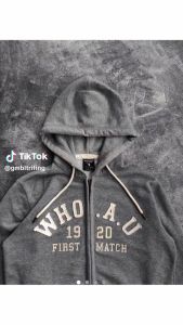 Jaket Hoodie WHO.AU California 1849 Zipper Cream Pria Wanita Premium Quality