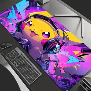 Bandai | Mouse Pad P-Pokemons P-Pikachus Professional ESports Game Players Speed Lock Edge Rubber Game Desk Mousepad Keyboard Mat