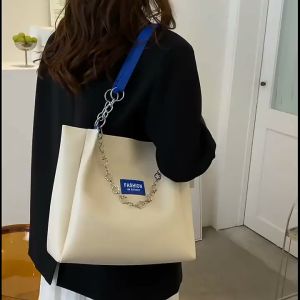 Túi tote da túi kẹp nách thời trang công sở giá rẻ túi đi học đi làm phối dây xích hoa trẻ trung Thanhthushop68 010