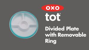 OXO Tot Divided Plate With Removable Ring (Assorted Colours)
