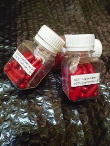 Detox Slimming Herbal Pelangsing Kapsul Merah Botol Polos Isi 30 Butir