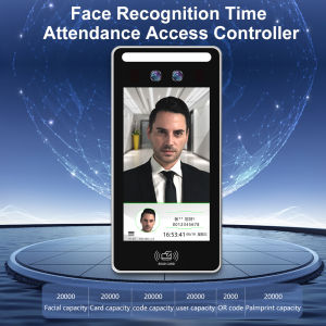 TCP/IP WIFI 5-Inch Touch Screen QR Code Palmprint Face Recognition Attendance and Access Control with CS BS Cloud System Free Ap