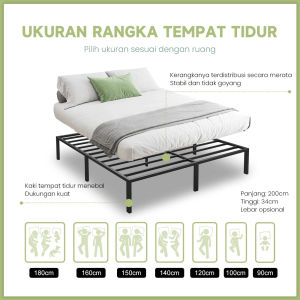 COD 90-200cm Dipan Tempat Tidur Ranjang Besi Divan Kasur Tempat Tidur Dipan Tempat Tidur Besi Ranjang besi minimalis
