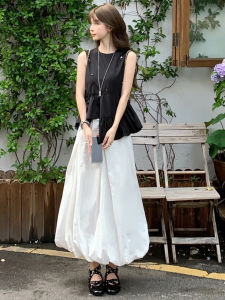NIANDAIJINGDIAN | Chân Váy Dạng Ô Dài Mid-Length Cao Waist Phù Hợp Người Nhỏ Bé