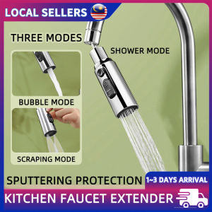 360° Rotate Kitchen Faucet Extender High Pressure 3 Modes Water Saving Tap Nozzle Filter Anti-Splash Aerator Kepala Paip Sinki
