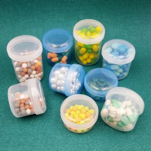 Transparent Sealed Medicine Box Liquid Pill Bottle Powder Storage Box round Tube Large Capacity Week Powder Dose Splitter Box