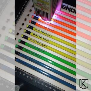 Custom Name & Rainbow Engraved Pencils: A Unique Mongol Origami Design