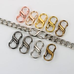 Zipper Clips Steel Letter S Lobster Clasps Shortening Chain strap Buckle Spring Snap Hook Bag Carabiner Necklace Connectors DIY transform Accessories