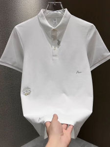 Summer Fashionable Short Sleeve Embroidered Polo Shirt Mens Slim Fit Casual Business Half Sleeve T-Shirt Youth Active Style