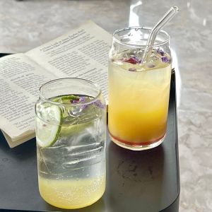 Creative High-Temperature Resistant Glass Cup Cola Style Beverage Cup Milk Tea Juice Can Glass Cup Home Use Popular Trend