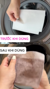 tấm hút màu chống nhuộm giặt nhanh- sạch hơn- an toàn hơn ( 1 gói / 50 tờ)