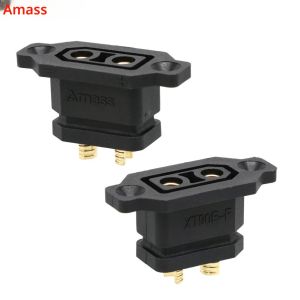 2ชิ้นขั้วต่อแบตเตอรี่ XT90E-F แอมป์ XT90E ปลั๊กตัวเมียขั้วต่อแบบติด XT90ชุบทองได้ซ็อกเก็ตสีเหลือง/สีดำ