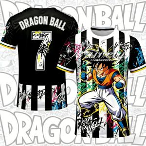 Bandai | 2026Summer Vintage Dragon Ball Son Goku Graffiti Print High Quality Quick Dry T-Shirt Mens Breathable Athletic Short Sleeve Top