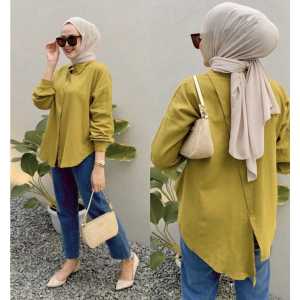Kemeja Wanita Oversize / Nelka Linen Shirt / Kemeja Wanita / Kemeja Nelka / Kemeja Oversize