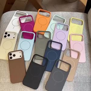 Ốp Lưng Silicon Lỏng Từ Tính Cho iPhone 17 Pro Max Air 16 15 14 13 12 Tương Thích Với Sạc Không Dây Magsafe Vỏ Mềm