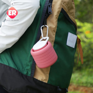 【ER】Outdoor Travel Silicone Foldable Sports Water Bottle Portable Lightweight Cycling Sport Water Cup