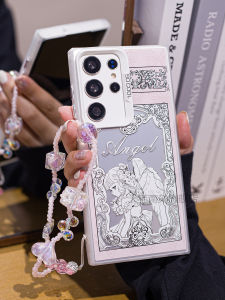 Samsung S25 Ultra Phone Case with Lanyard Anti-Fall Protection Simple Ins Style Korean Fashion Phone Protective Cover Shell