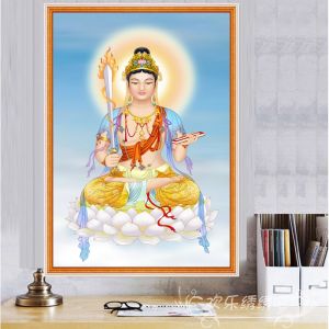 DIY Kit Thêu Chữ Thập Phật Thượng Dụng Vật Thêu Thủ Công Tự Làm Mô Hình Phật Mới Nhỏ Phong Cách Trung Hoa Mới